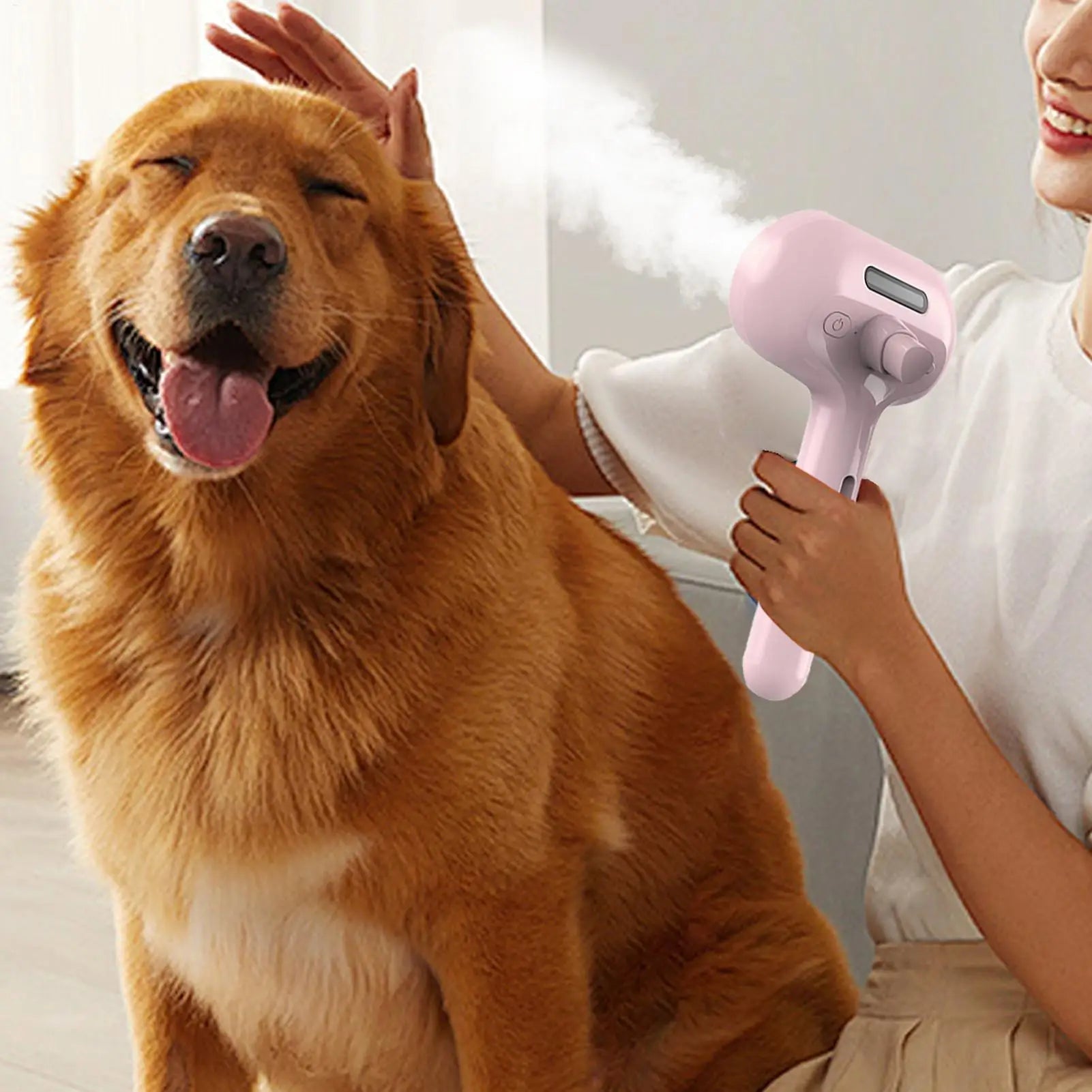 Brosse Vapeur Électrique pour Chien et Chat 3-en-1 | Soin & Démêlage