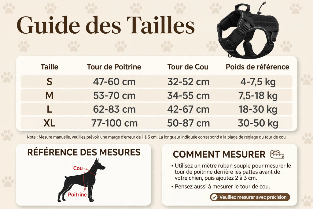 Harnais Chien Réglable Réfléchissant – Respirant Sans Traction S M L XL