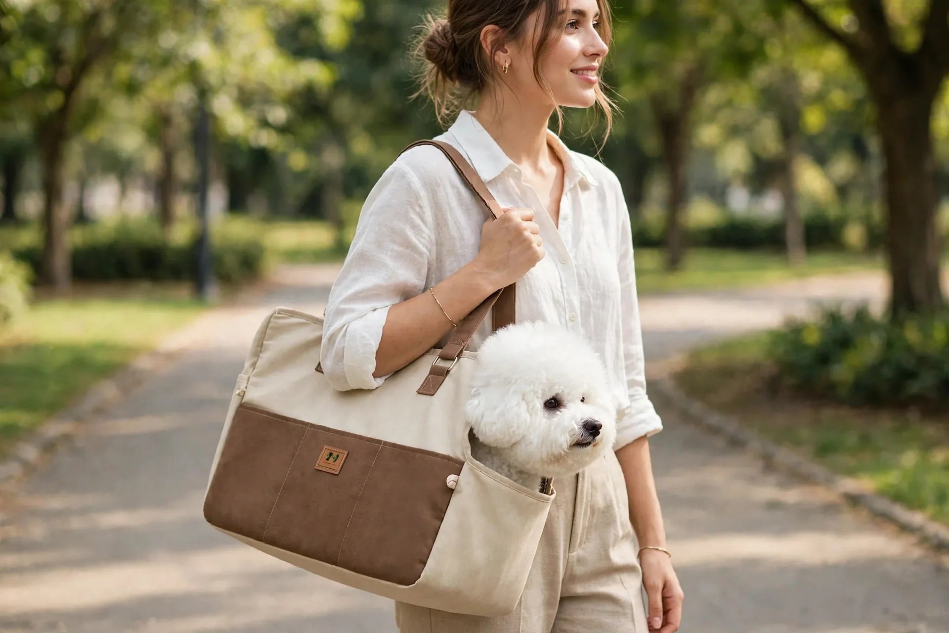 Sac de transport respirant pour chien et chat, format voyage