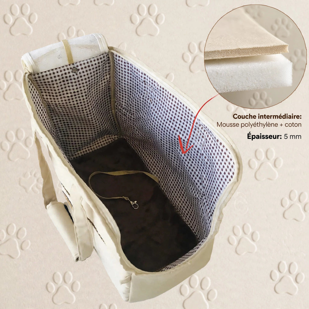 Sac de Transport Respirant pour Chien et Chat – Format Voyage