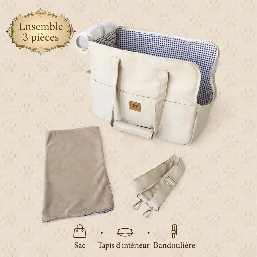 Sac de Transport Respirant pour Chien et Chat – Format Voyage